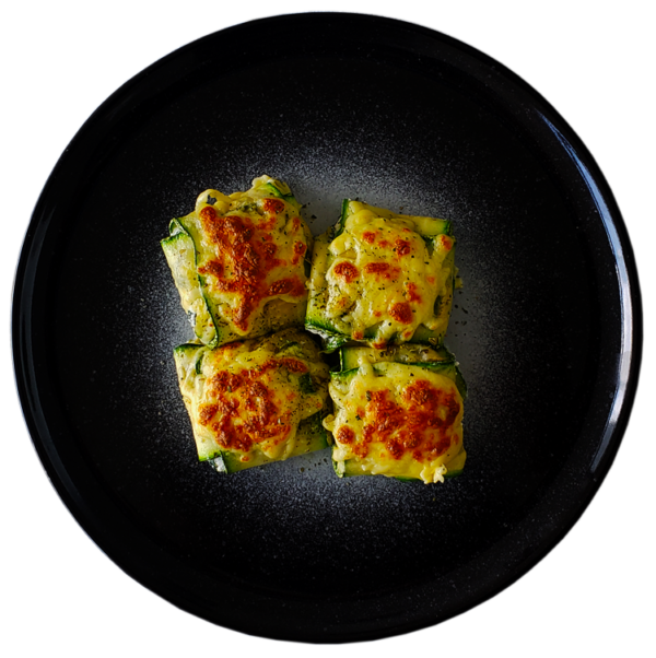 Raviolis de Calabacita al Gratín